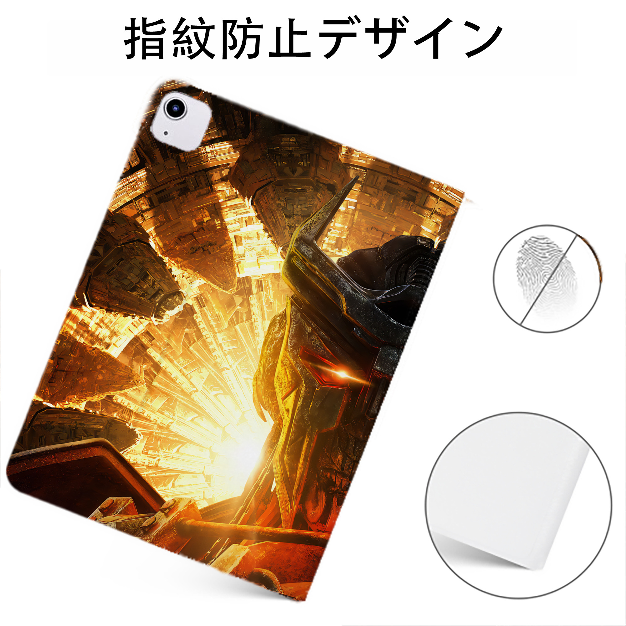 （画像用） Transformers トランスフォーマー IPadケース ペンホルダー付き ブックスタイルデザイン